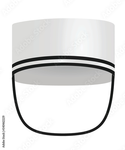 White bellboy hat. vector illustration
