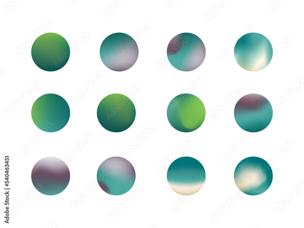 Abstract green circles collection. Highlights template for social media. Summer field design. Vector stock illustration Abstract green circles collection. Highlights template for social media. Summer field design. Vector stock illustration