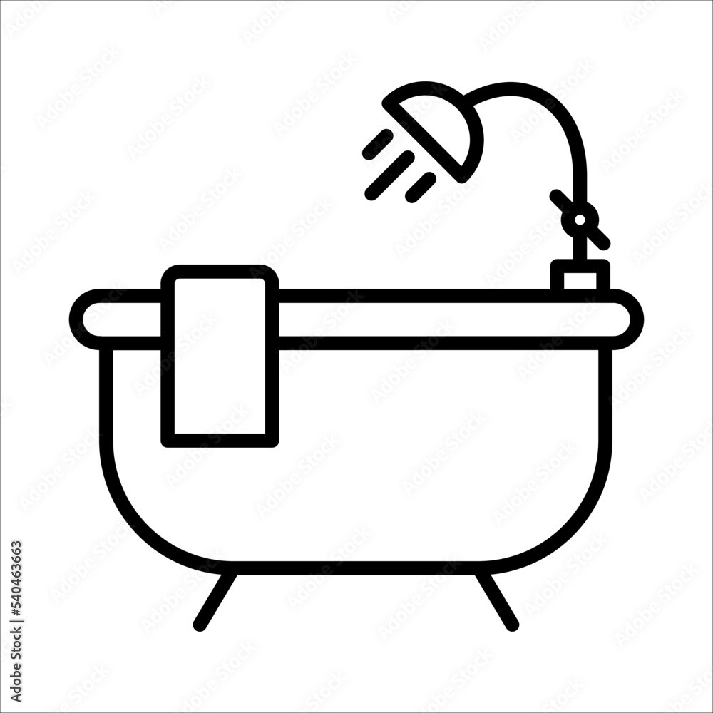 Bathtub Icon Logo Design Vector Template Illustration Sign And Symbol Bathtub Icon Logo Design Vector Template Illustration Sign And Symbol
