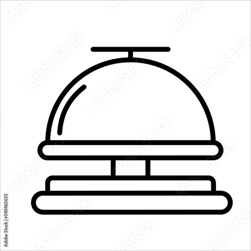 Desk Bell, Reception Bell Icon Logo Design Vector Template Illustration Sign And Symbol