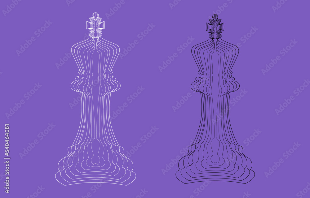 Vector chess pieces with the Queen Chess piece icon. Vector chess pieces with the Queen Chess piece icon.