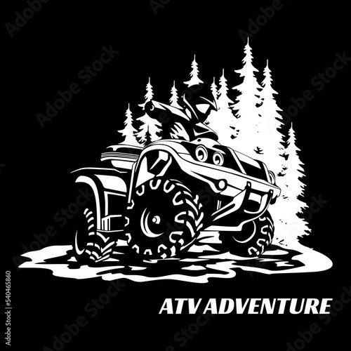ATV SPORTS ILLUSTRATION DESIGN LOGO ICON VECTOR