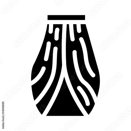 cowl skirt glyph icon vector. cowl skirt sign. isolated symbol illustration