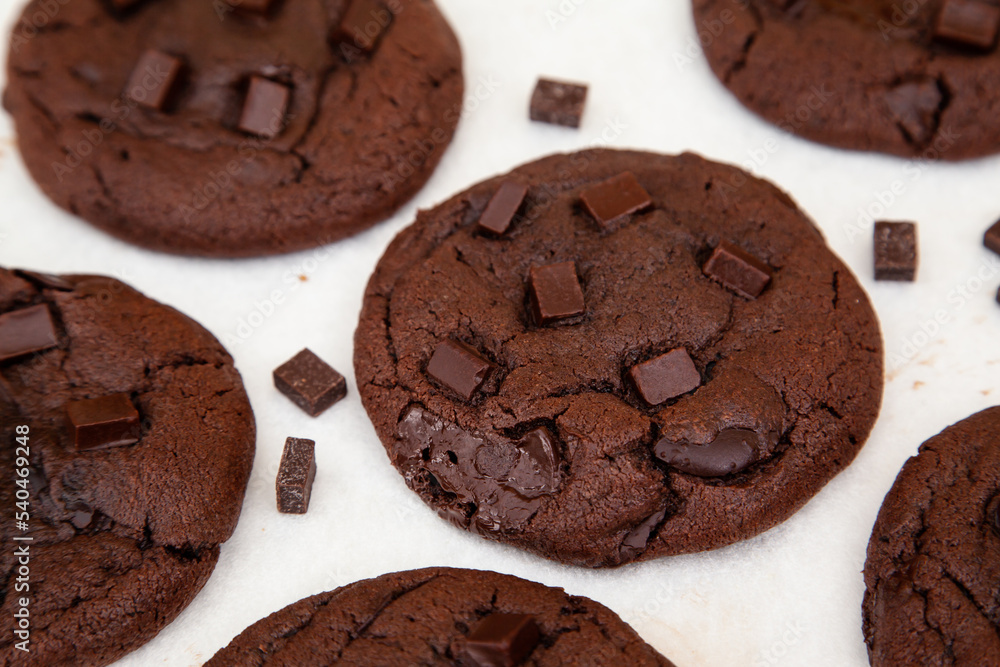 Fresh baked double chocolate cookie Fresh baked double chocolate cookie