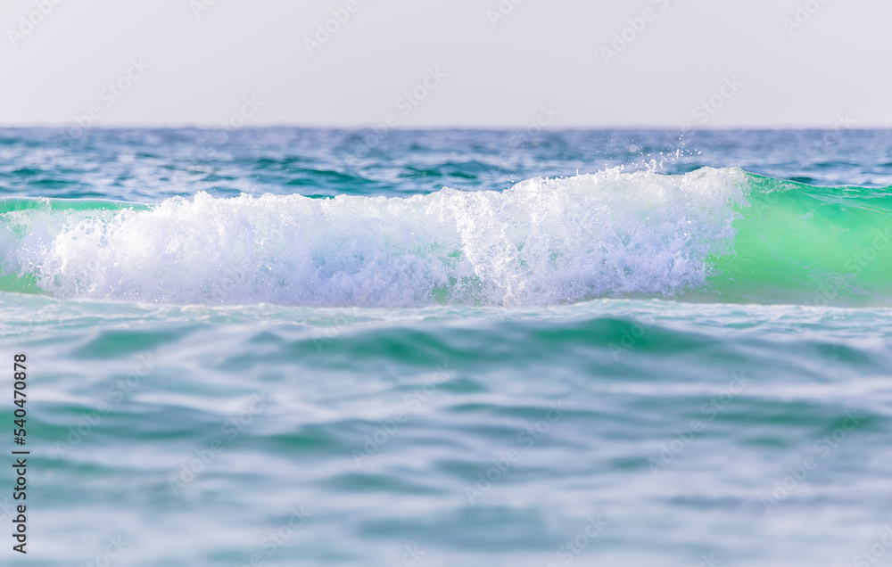 Obraz premium Storm waves on the Mediterranean coast. Beaches coast of Israel