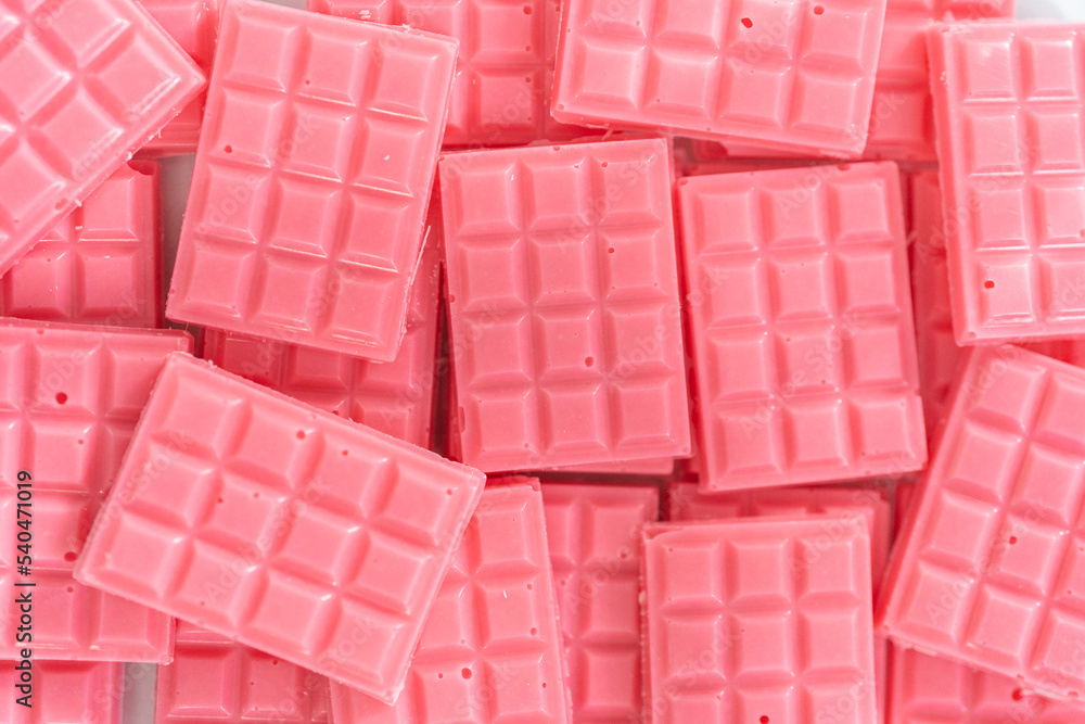Mini pink chocolates Mini pink chocolates