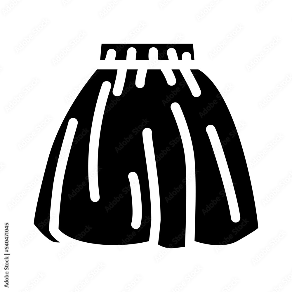 bubble skirt glyph icon vector. bubble skirt sign. isolated symbol