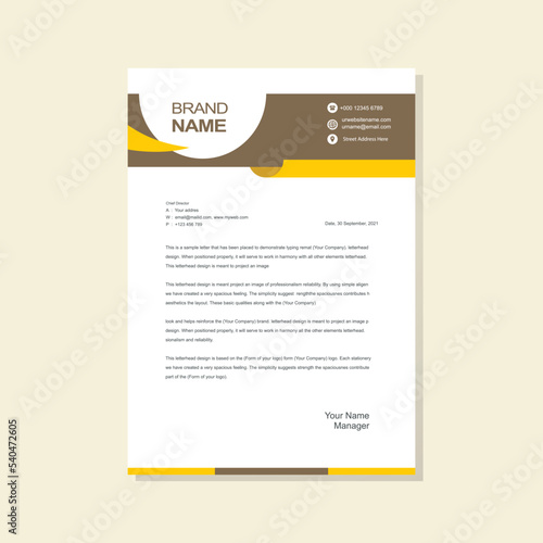 Modern letterhead design	