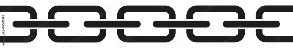 Chain link silhouette - stock vector