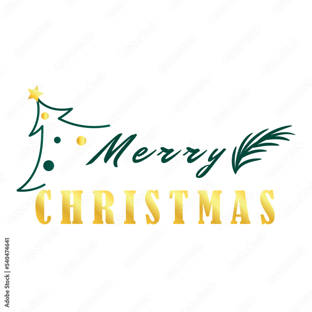 Fototapeta premium Text MERRY CHRISTMAS on white background. Mockup for design