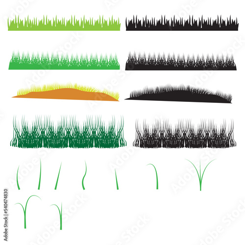 Wallpaper Mural set of grass in different types for graphics resource Torontodigital.ca