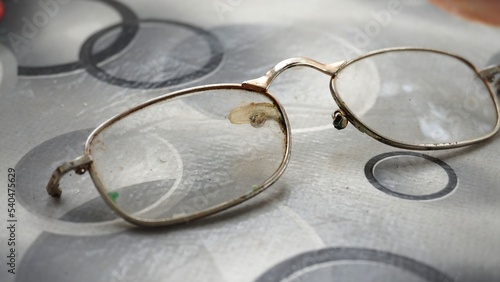 Broken old glasses