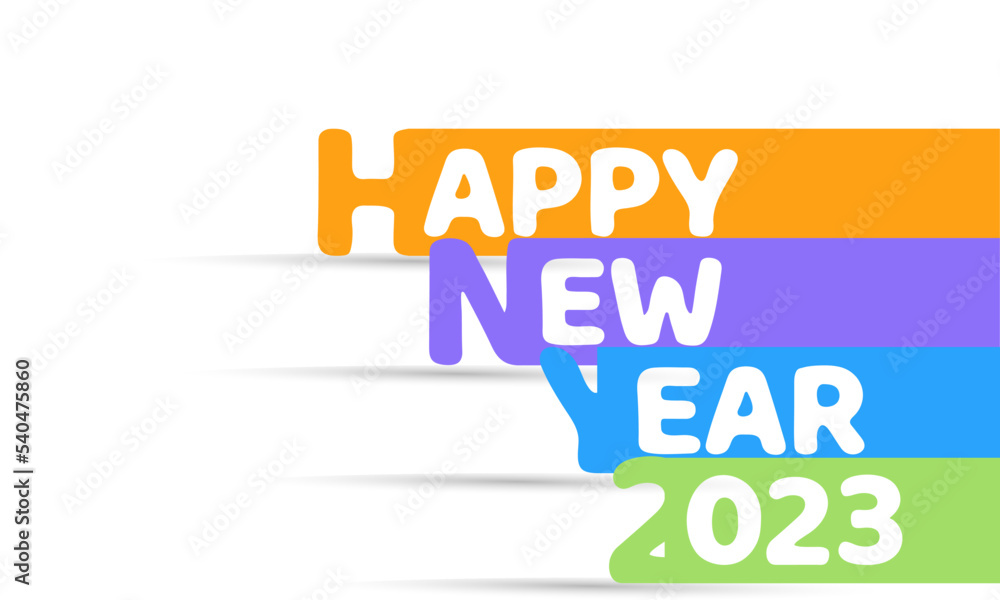 2023 happy new year text typography design patter vector illustration 2023 happy new year text typography design patter vector illustration