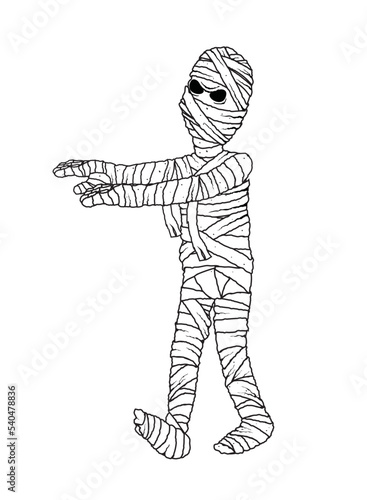 Vector illustration of a mummy