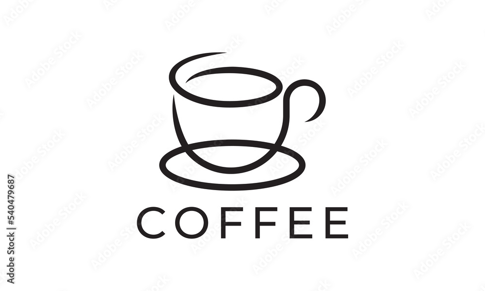 sun cup, sunrise tea, sunset coffee logo. line logo icon design for cafe, restaurant, etc. sun cup, sunrise tea, sunset coffee logo. line logo icon design for cafe, restaurant, etc.