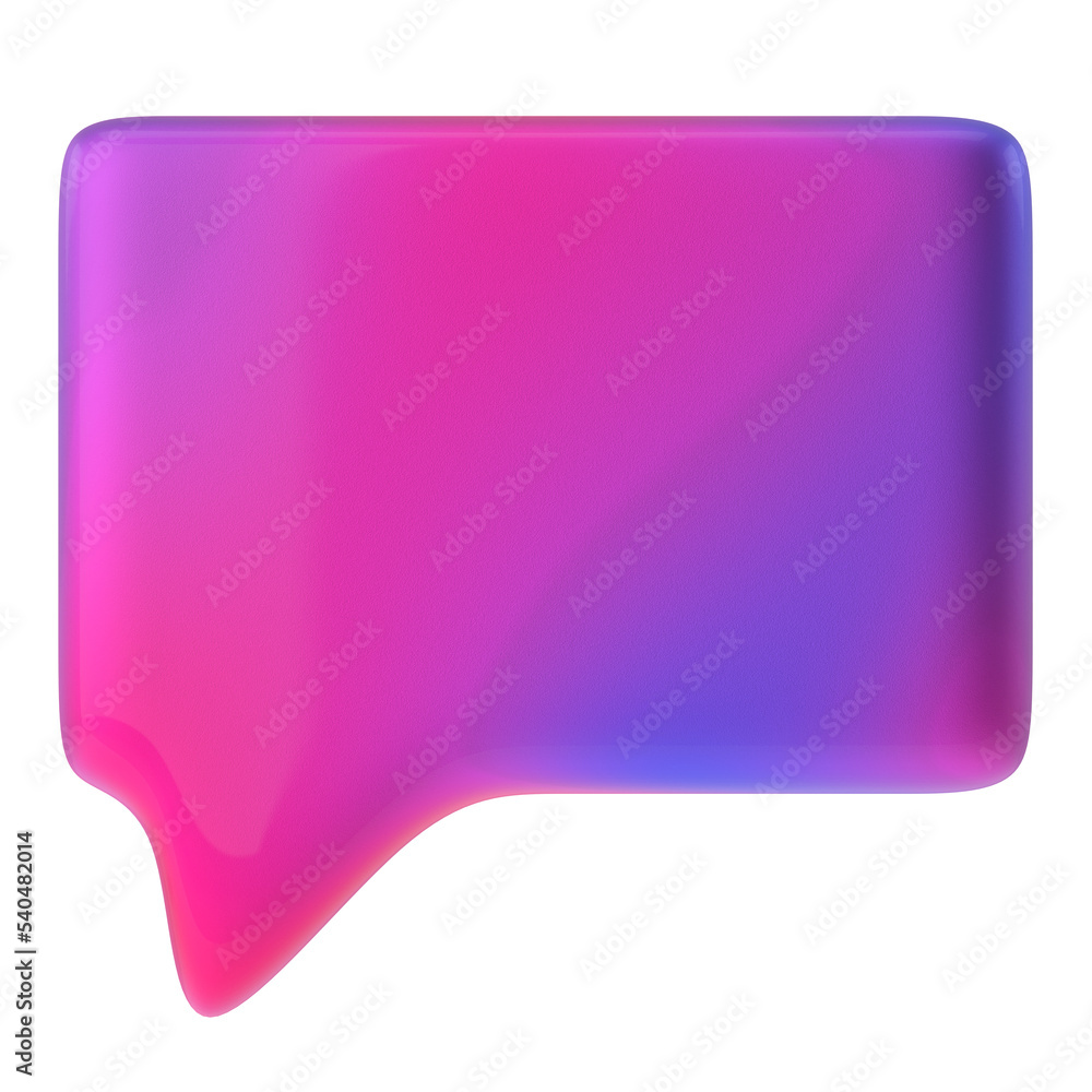 Speech bubble. Speech balloon. Text box. 3D illustration. Speech bubble. Speech balloon. Text box. 3D illustration.