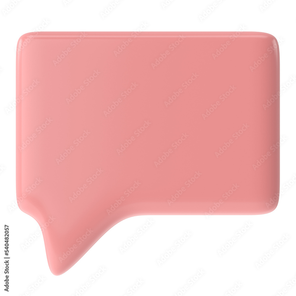 Speech bubble. Speech balloon. Text box. 3D illustration. Speech bubble. Speech balloon. Text box. 3D illustration.
