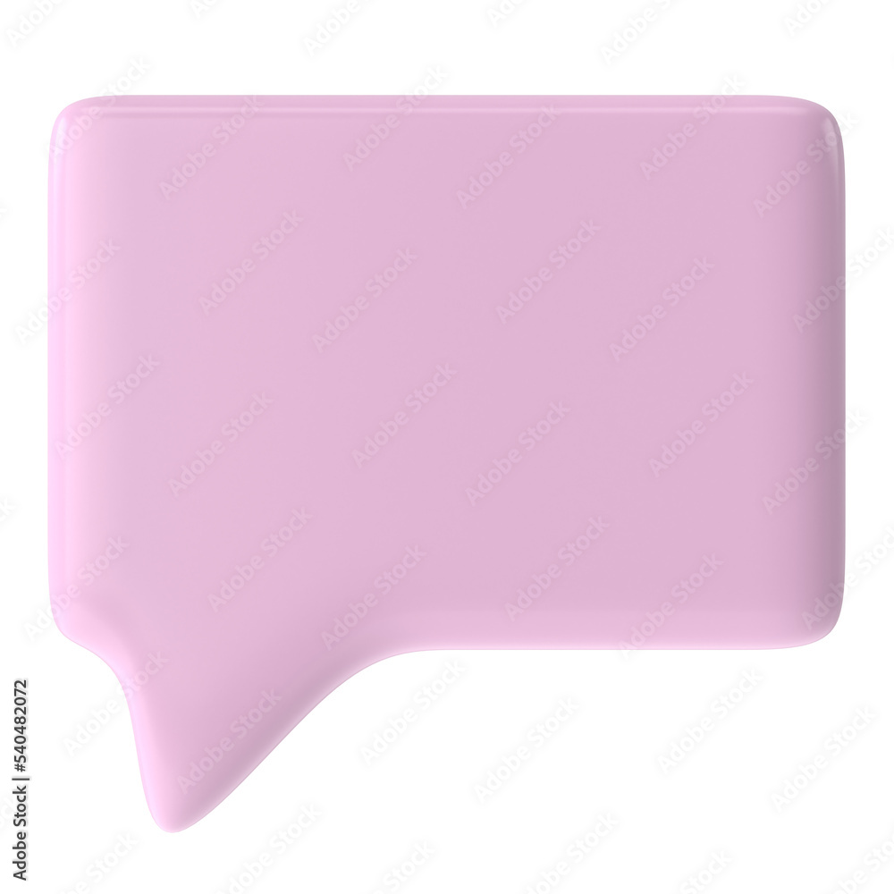 Speech bubble. Speech balloon. Text box. 3D illustration. Speech bubble. Speech balloon. Text box. 3D illustration.