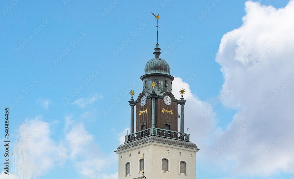 Saint Olov's church is Skellefteå's city church. The church was designed by Gustav Adolf Falk and Knut Nordenskjöld, and inaugurated 9 Oct. 1927 by Bishop Olof Bergqvist. Västerbottens, Sweden, Europe Saint Olov's church is Skellefteå's city church. The church was designed by Gustav Adolf Falk and Knut Nordenskjöld, and inaugurated 9 Oct. 1927 by Bishop Olof Bergqvist. Västerbottens, Sweden, Europe