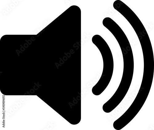 Simple speaker volume icon (black)