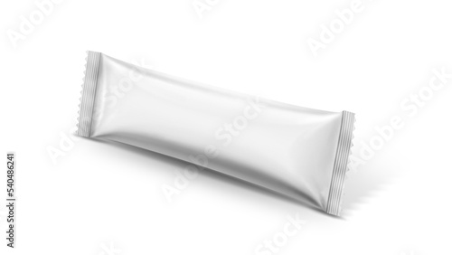 Foto blank packaging foil stick sachet for food product design mock-up