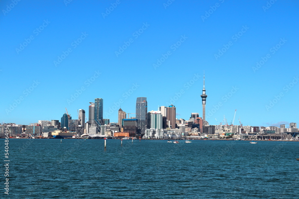 Skyline of auckland in new zealand.