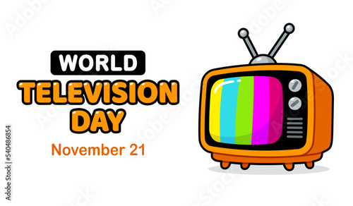World Television day cartoon banner