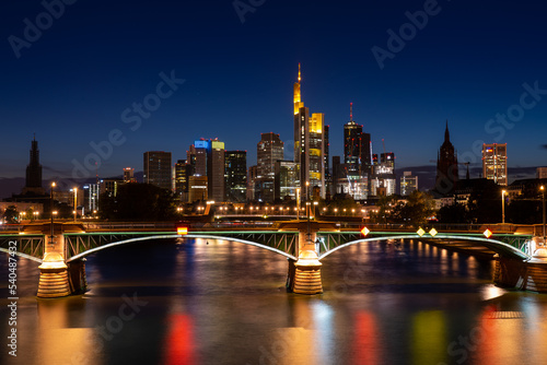 frankfurt skyline at night