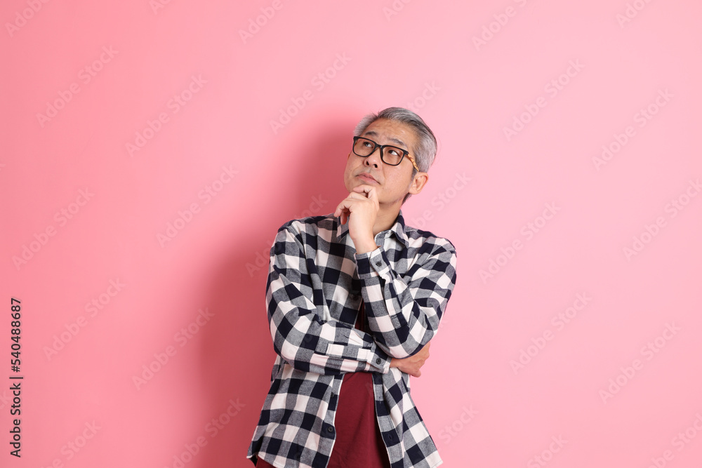 Asian Man on Pink