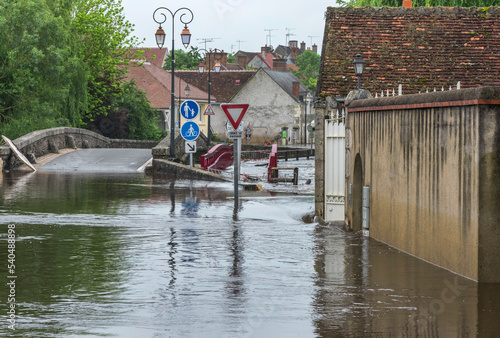 Fototapeta Naklejka Na Ścianę i Meble -  Floods in France, summer 2016