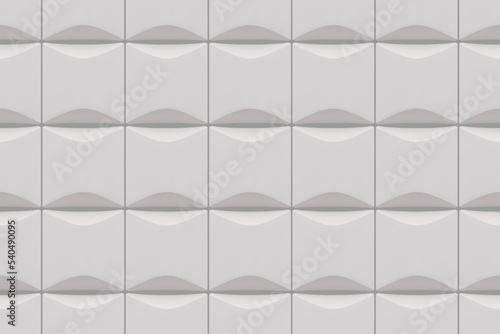 White acoustic sound proof soft foam seamless pattern. Texture of wall of music recording studio. Polyurethane insulation material. Abstract background. Vector illustration