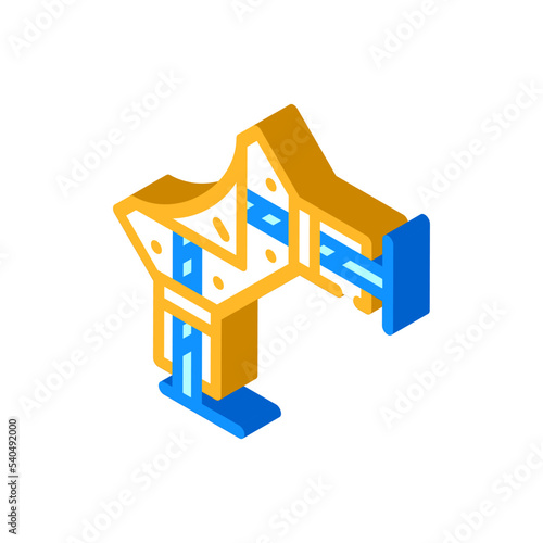 corner clamp isometric icon vector. corner clamp sign. isolated symbol illustration
