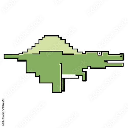 Spinosaurus dinosaurs, Cute dinosaurs cartoon characters, Vector illustrations isolated.