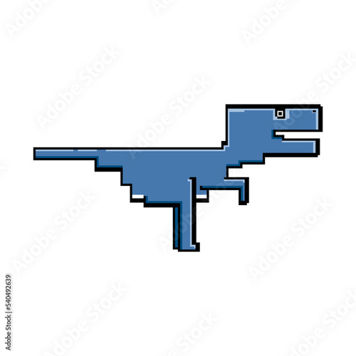 Velociraptor dinosaurs, Cute dinosaurs cartoon characters, Vector illustrations isolated.