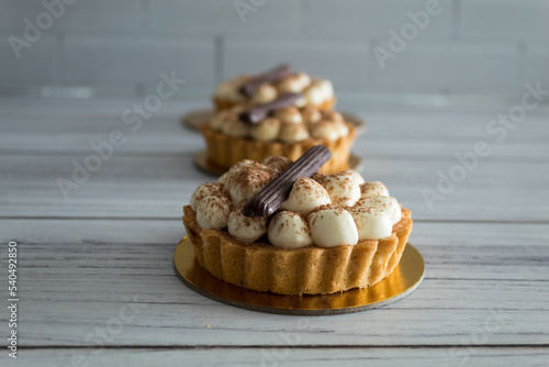 three mini tiramisu tarts
