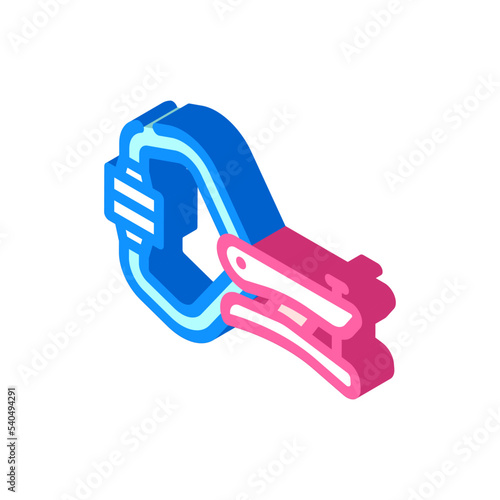 locking clamp isometric icon vector. locking clamp sign. isolated symbol illustration