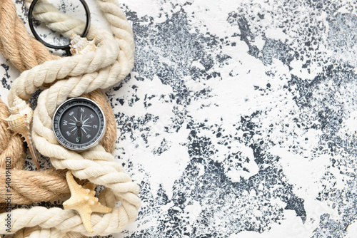 Vintage compass, magnifier ...