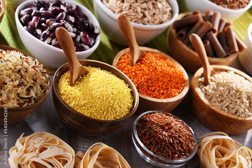 Composition with different kinds of dry food products Composition with different kinds of dry food products