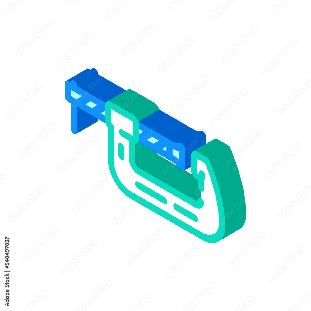 c clamp isometric icon vector. c clamp sign. isolated symbol illustration c clamp isometric icon vector. c clamp sign. isolated symbol illustration