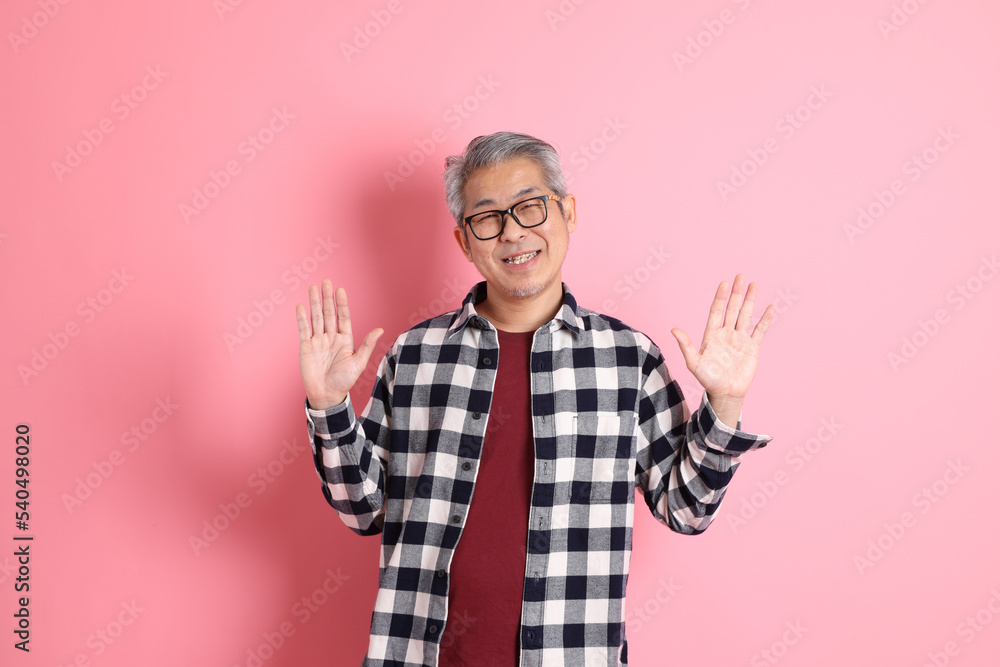 Asian Man on Pink Asian Man on Pink