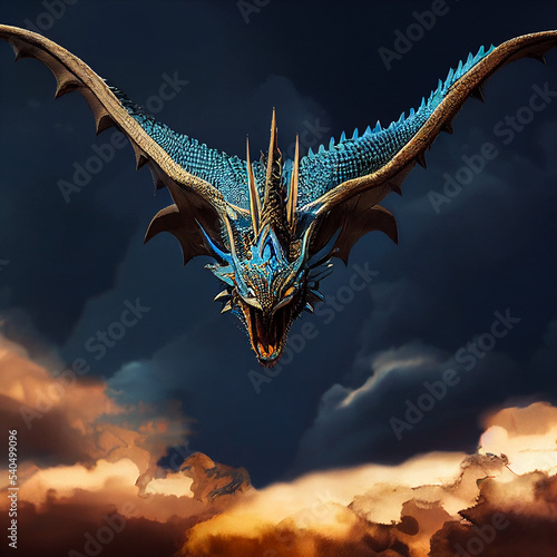 Blue Dragon in Flight © James Harris