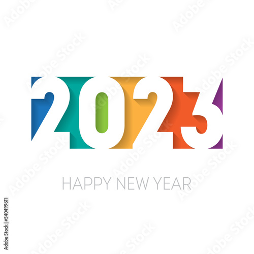 Happy new year 2023. Background. Brochure or calendar cover design template. Cover of business diary for 2023 with wishes.