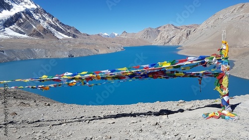 Himalaya, blue Tilicho Lake photo