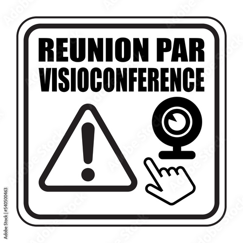 Logo réunion par visioconférence.
