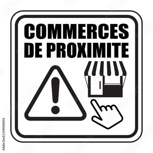 Logo commerces de proximité.