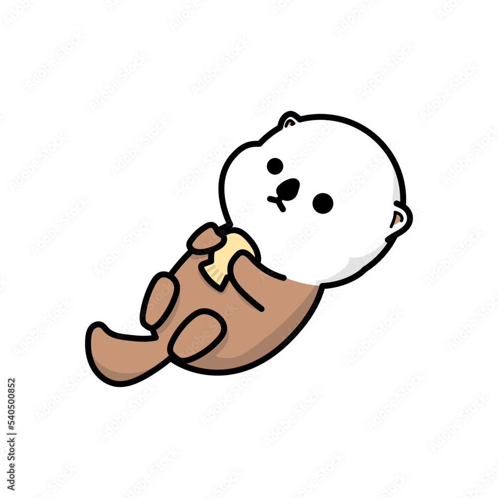Naklejka premium ラッコ イラスト