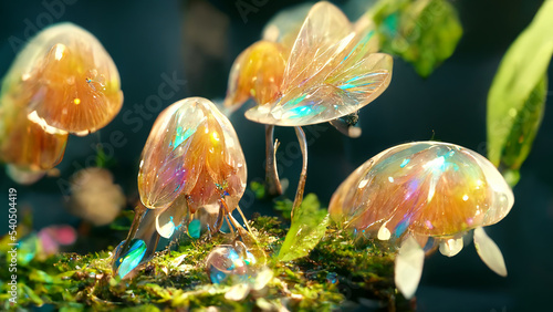 Wallpaper Mural Exotic flowers and mineral stones in fantasy desert
 Torontodigital.ca