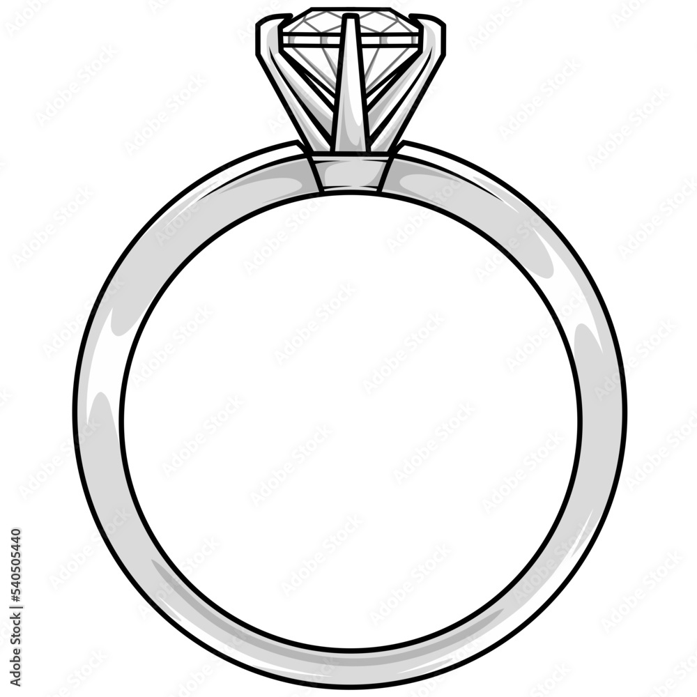 diamond engagement ring Stock Vector Adobe Stock
