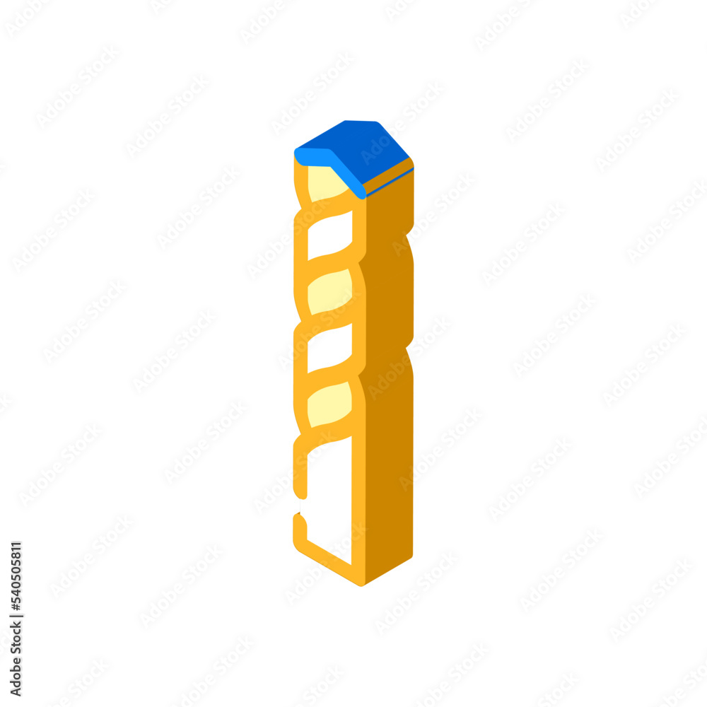 twist drill bit isometric icon vector. twist drill bit sign. isolated symbol illustration twist drill bit isometric icon vector. twist drill bit sign. isolated symbol illustration