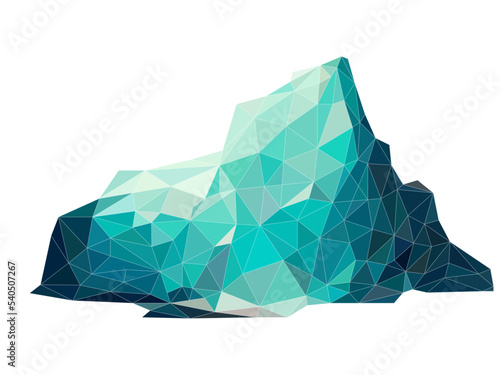 big iceberg Vector flat style cartoon iceberg illustration isolated from background